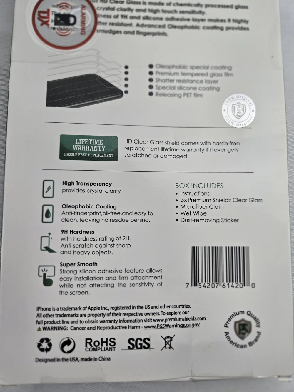 Clear Glass Screen Protector for iPhone 16 Pro - 3 Pack